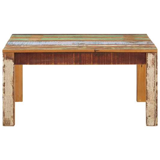 Mesa De Centro De Madera Maciza Reciclada 80x80x40 Cm_0