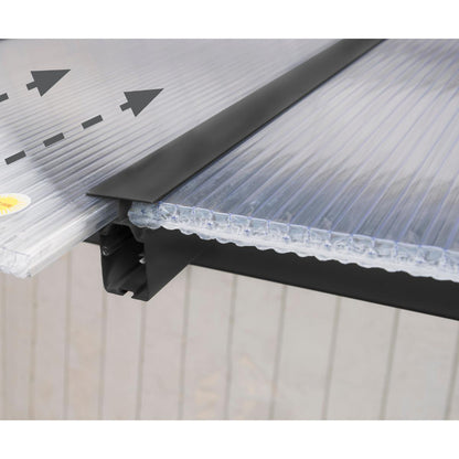 Pérgola adosada Olympia 739x294 gris