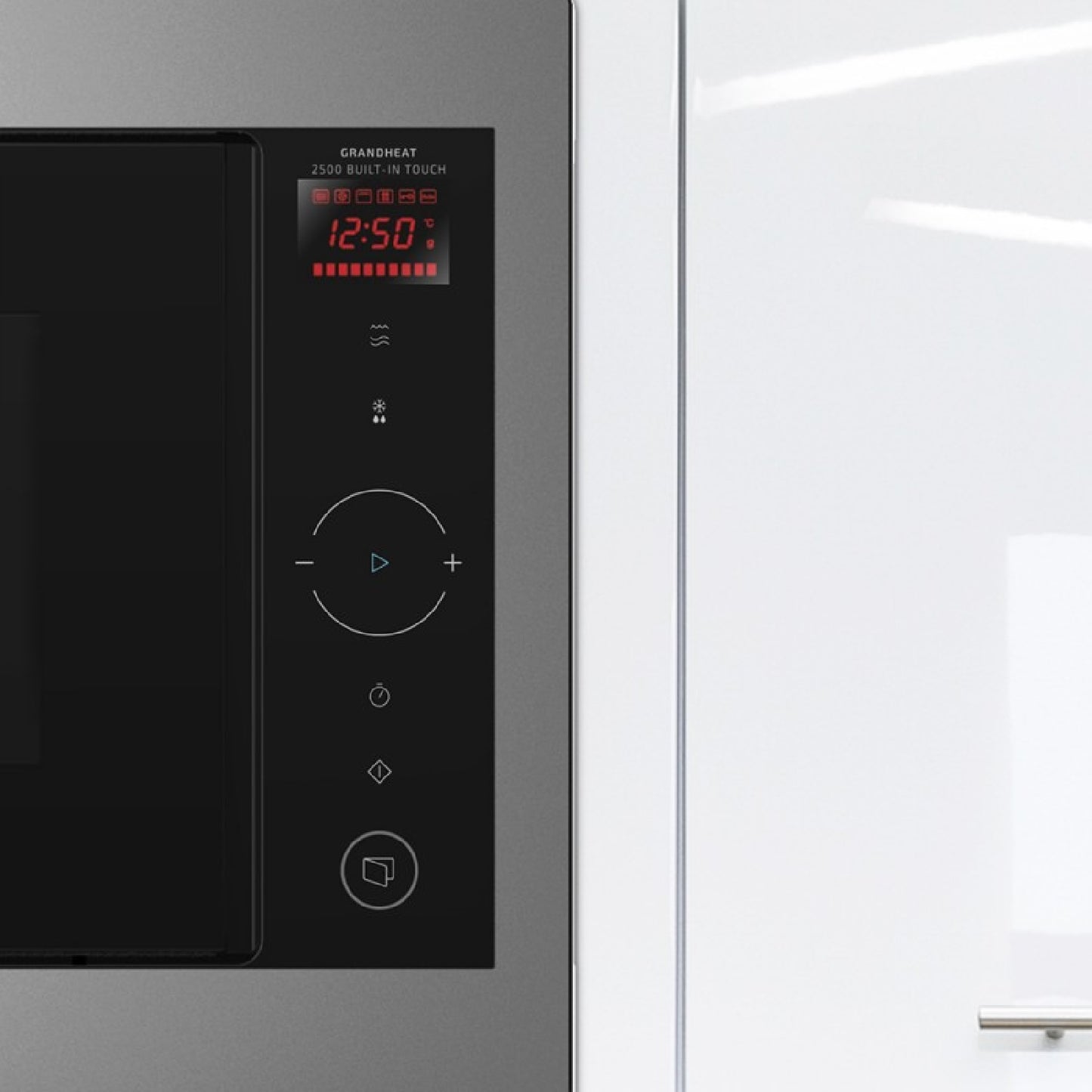 Microondas Encastrable Digital Grandheat 2500 Built-in Touch Steelblack. 900 W, Integrable, 25 L, Grill De 1000 W, 8 Funciones Preconfiguradas, Temp_4