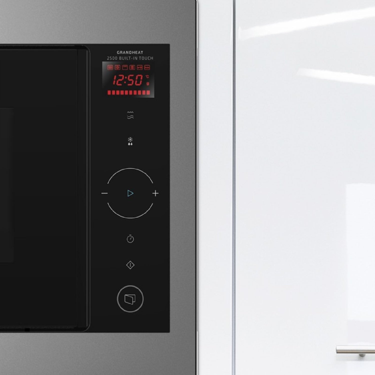 Microondas Encastrable Digital Grandheat 2500 Built-in Touch Steelblack. 900 W, Integrable, 25 L, Grill De 1000 W, 8 Funciones Preconfiguradas, Temp_4