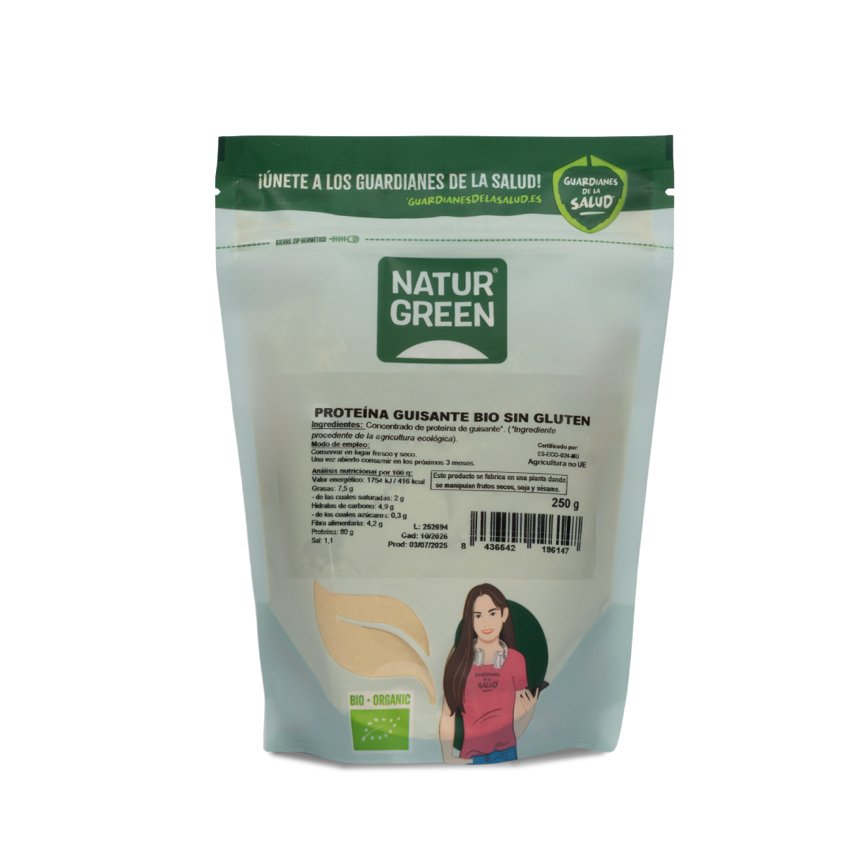 Proteína de Guisante Naturgreen  250 g