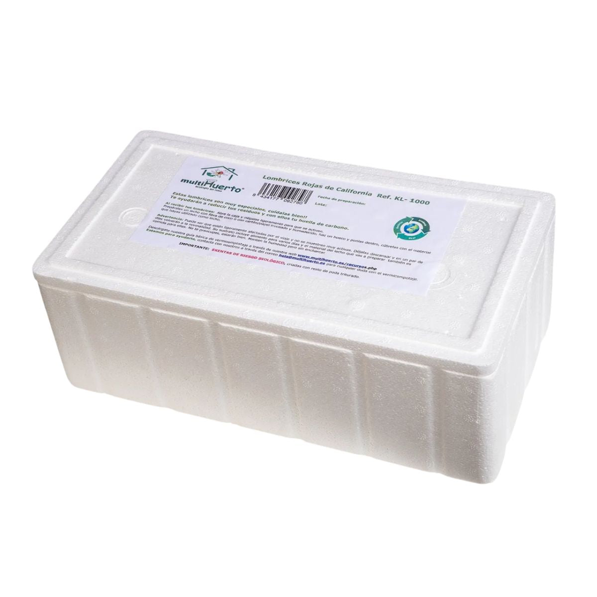 Lombrices rojas californianas para vermicompost Multihuerto 500 ud