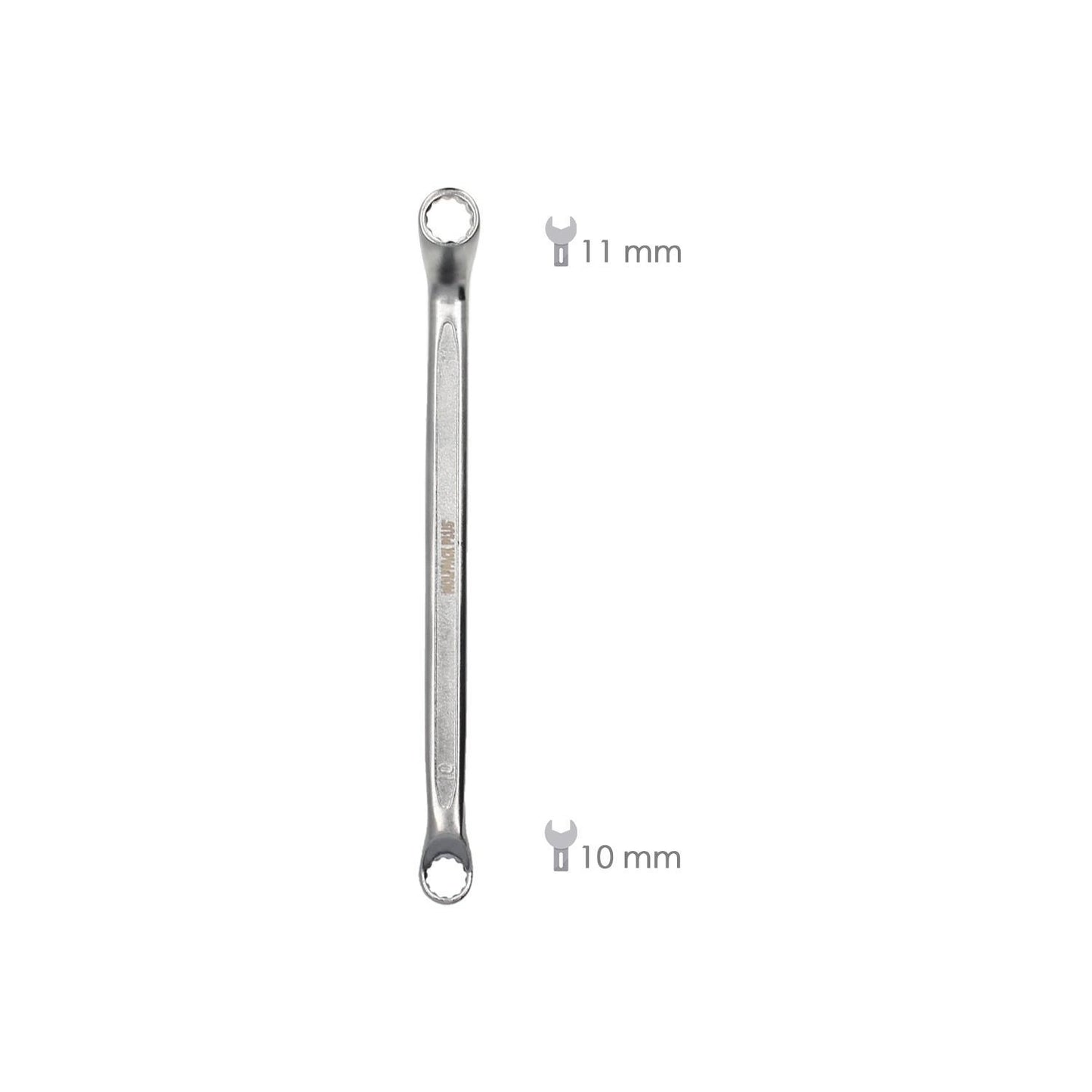 Llave Estrella Acodada Plus Acero Cromo Vanadio 10x11 Din 838. Llave Doble Boca Acodada, Llave Fija Estrella Acodada_1