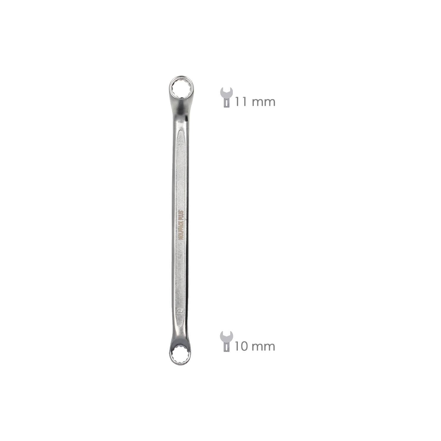 Llave Estrella Acodada Plus Acero Cromo Vanadio 10x11 Din 838. Llave Doble Boca Acodada, Llave Fija Estrella Acodada_1