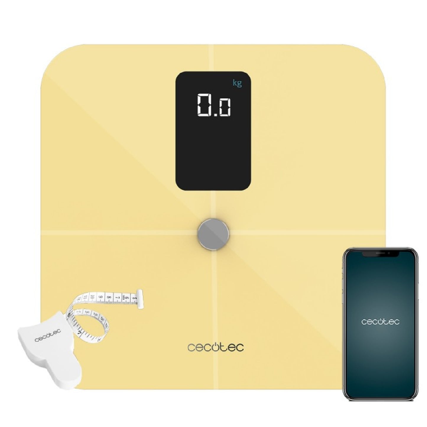 Cecotec Báscula De Baño Con App Surface Precision 10400 Smart Healthy Vision Yellow_0