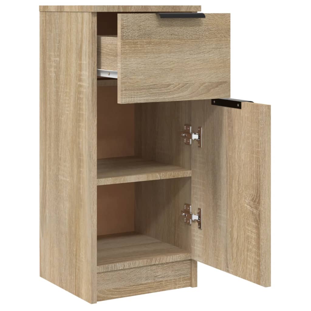 Aparadores 2 Uds Madera Contrachapada Roble Sonoma 30x30x70 Cm / Vetonek_3