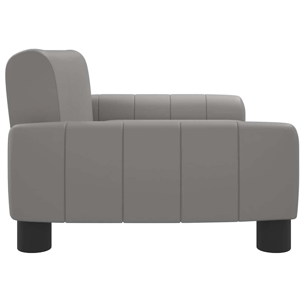 Vidaxl Cama Para Perros De Cuero Sintético Gris 70x45x30 Cm_3