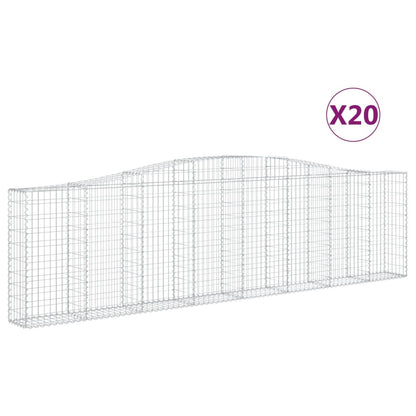 Cestas De Gaviones 20 Uds Forma De Arco Hierro 400x30x100/120cm_0