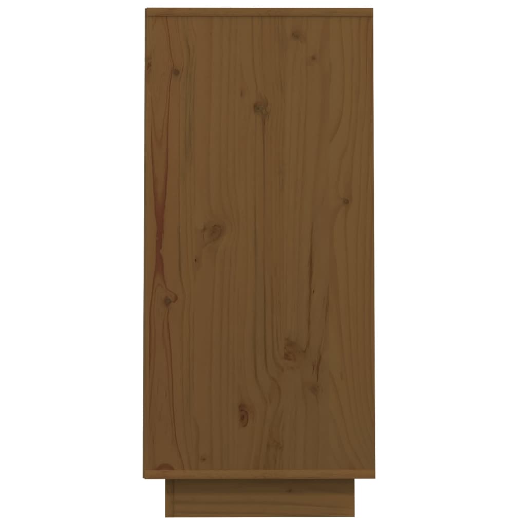 Mesa Consola De Madera Maciza De Pino Marrón Miel 60x34x75 Cm / Vetonek_3