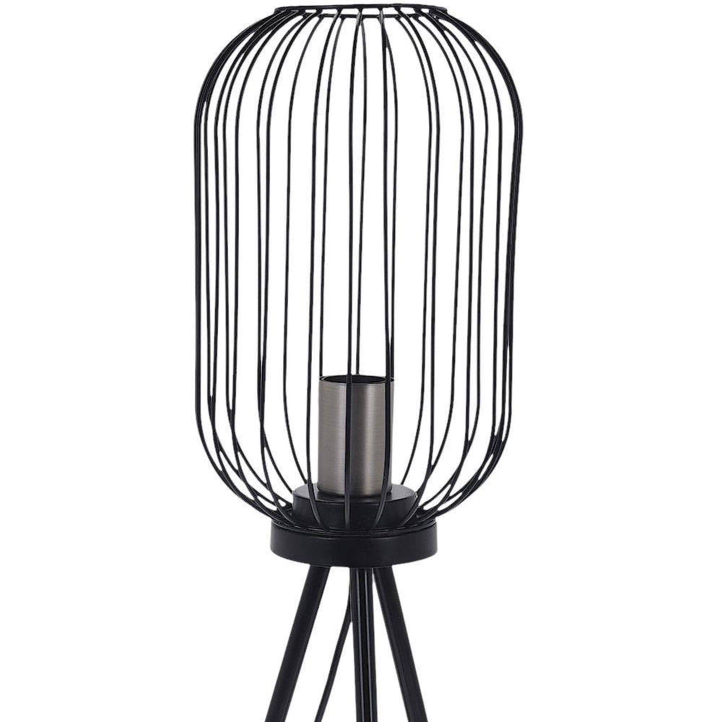 Well Home Lámpara De Pie En Metal Color Negro Ø60x175cm_2