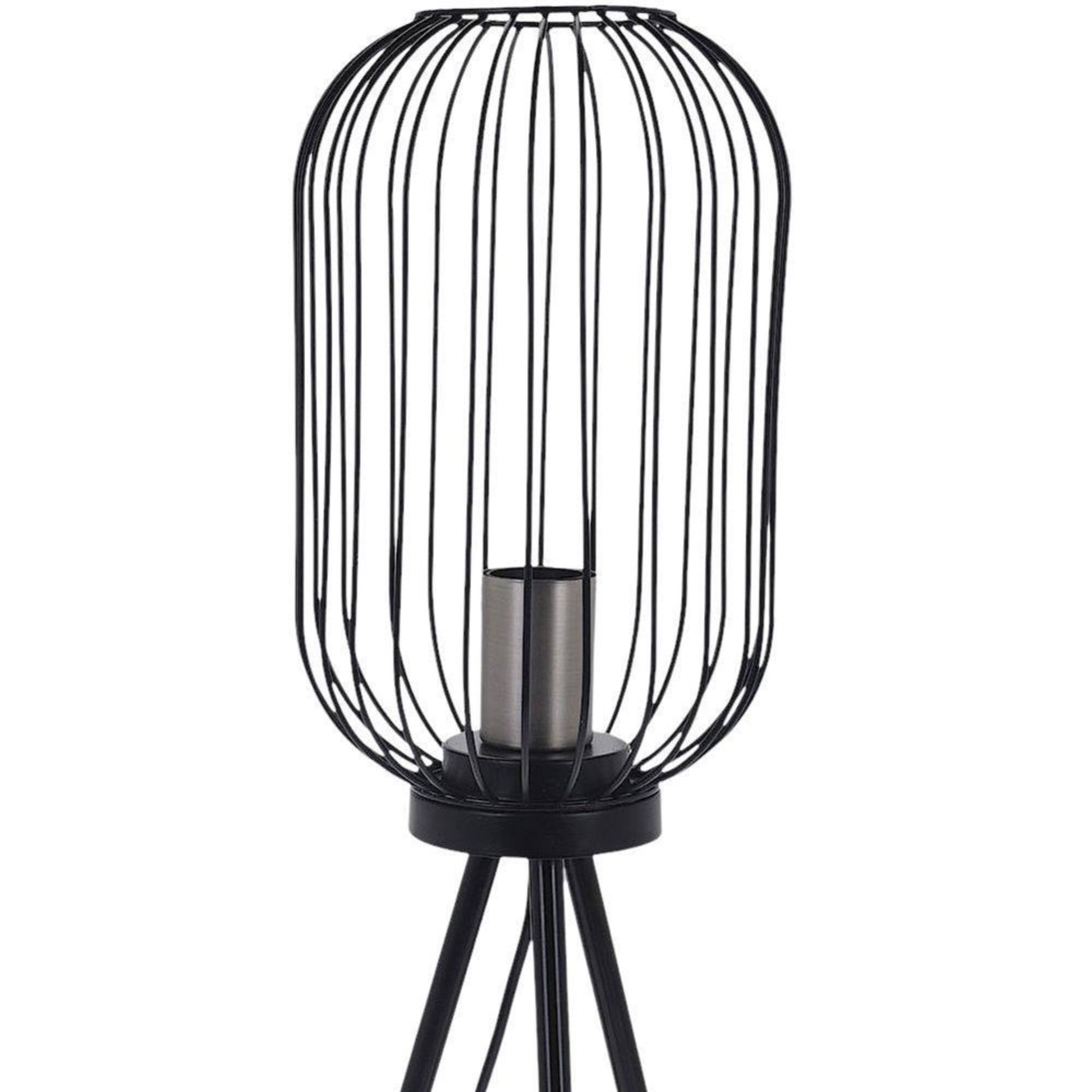 Well Home Lámpara De Pie En Metal Color Negro Ø60x175cm_2