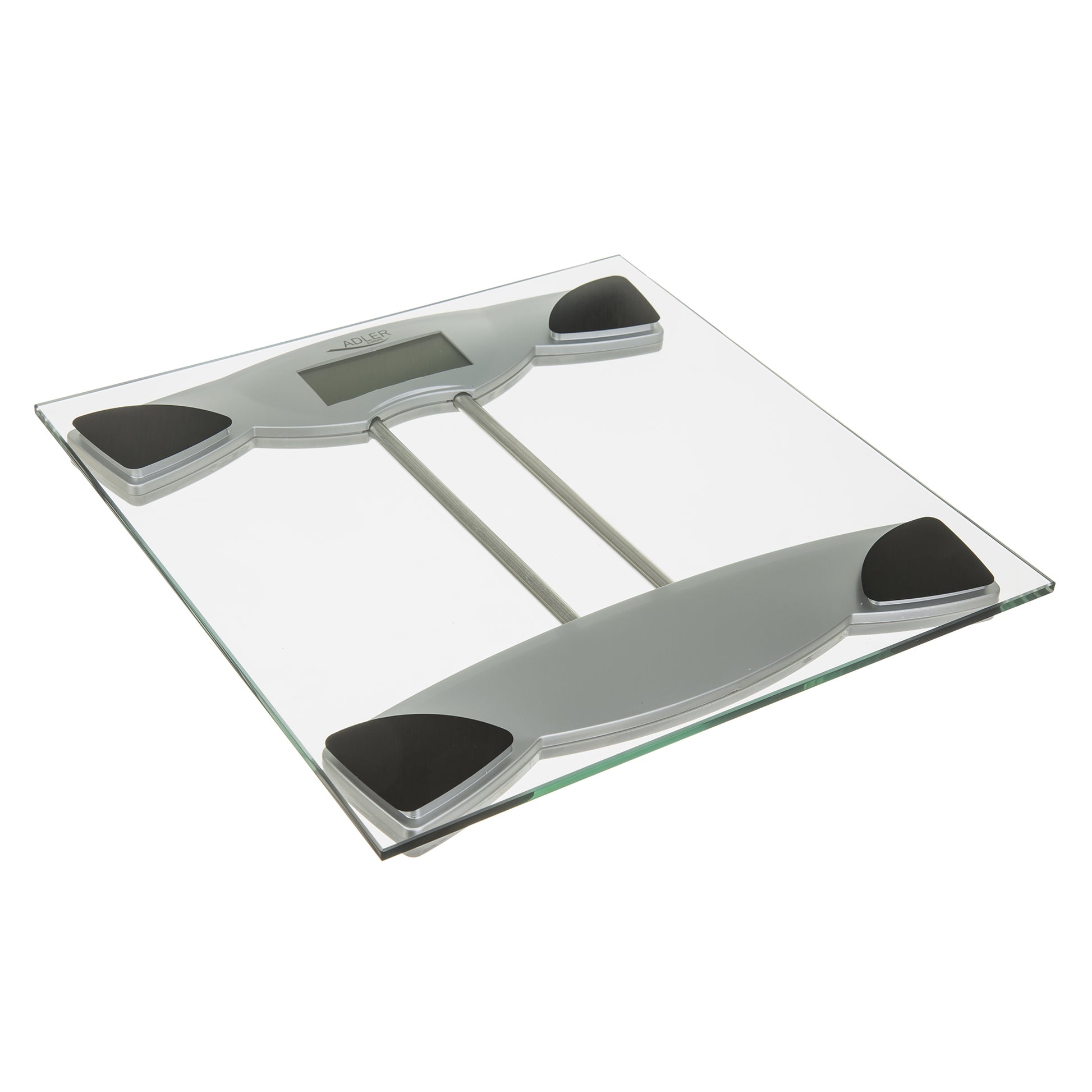 Báscula De Baño Digital Cristal Templado, Alta Medición 150 Kg  100 G, Apagado Automático Adler Ad 8124 Transparente