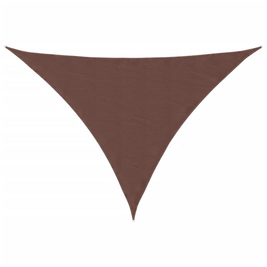 Toldo De Vela Triangular Tela Oxford Marrón 5x7x7 M_0
