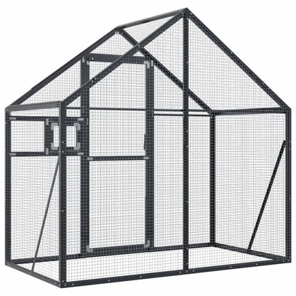 Vidaxl Pajarera De Aluminio Gris Antracita 179x100x185 M_4