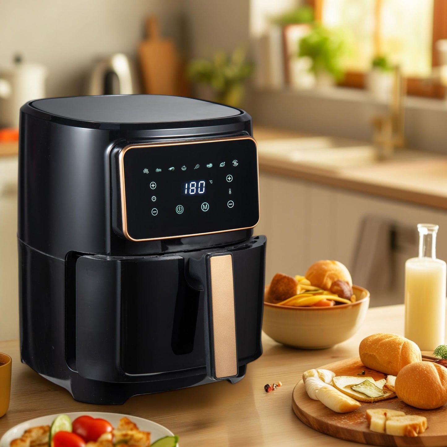Freidora De Aire 6.9l 1800w Bergner Copperly Con Revest. Cerámico Y Temp. Ajustable_3