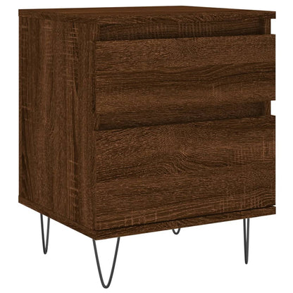 Mesitas Noche 2 Uds Madera Ingeniería Marrón Roble 40x35x50 Cm_3