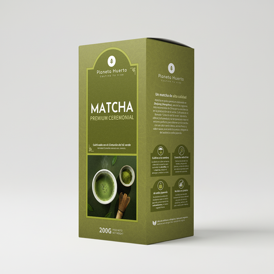 Té Matcha grado Ceremonial PREMIUM en polvo Planeta Huerto 200 g
