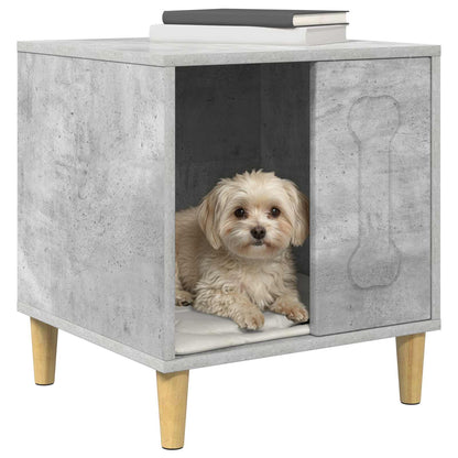 Casa Para Perros Concreto 44 X 42 X 49 Cm Madera De Ingeniería_2