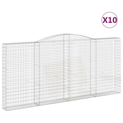 Cestas De Gaviones 10 Uds Forma De Arco Hierro 400x30x180/200cm_0