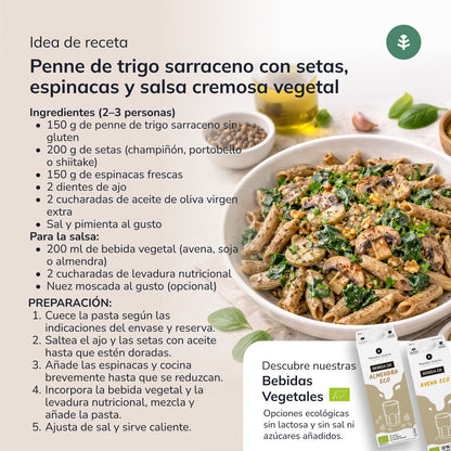 Macarrones de trigo sarraceno ECO sin gluten Planeta Huerto 500 g