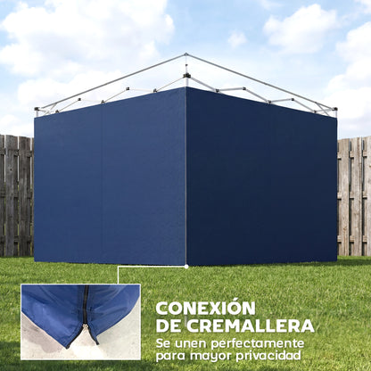 Outsunny 3 Paredes Laterales Para Carpas De 3x3 M Con Cremallera 300x200 Cm_5