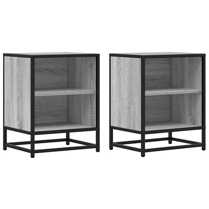 Mesitas Noche 2 Uds Madera Ingeniería Gris Sonoma 40x31x50 Cm_0