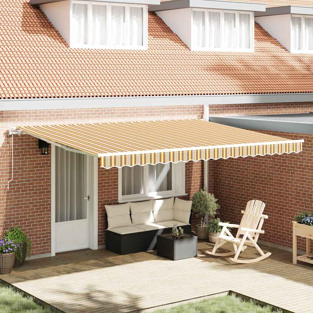 Toldo Retráctil Multicolor 450 X 300 Cm Tela Y Aluminio_1