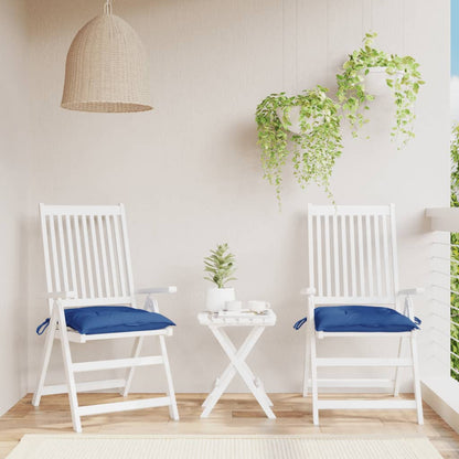 Vidaxl Cojines De Silla De Jardín 2 Uds Tela Oxford Azul 40x40x7 Cm_1