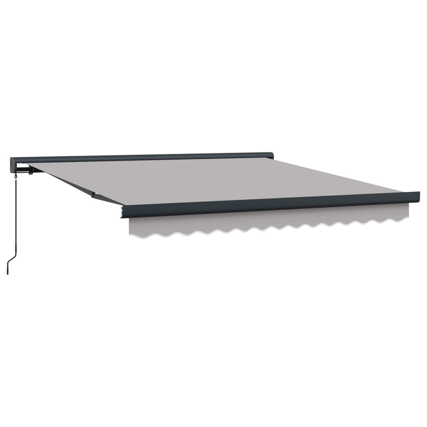 Toldo Retráctil Gris Claro 300 X 250 Cm Lona Y Aluminio_0