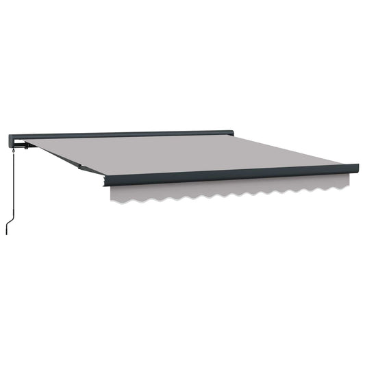 Toldo Retráctil Gris Claro 300 X 250 Cm Lona Y Aluminio_0