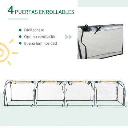 Outsunny Invernadero Caseta Para Jardín Terraza Cultivo De Planta Semilla_3