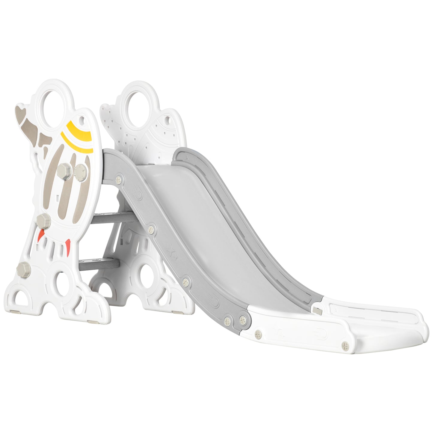 Aiyaplay Tobogán Para Niños De 18-36 Meses Con 3 Escaleras 157x46,5x80 Cm Gris_0