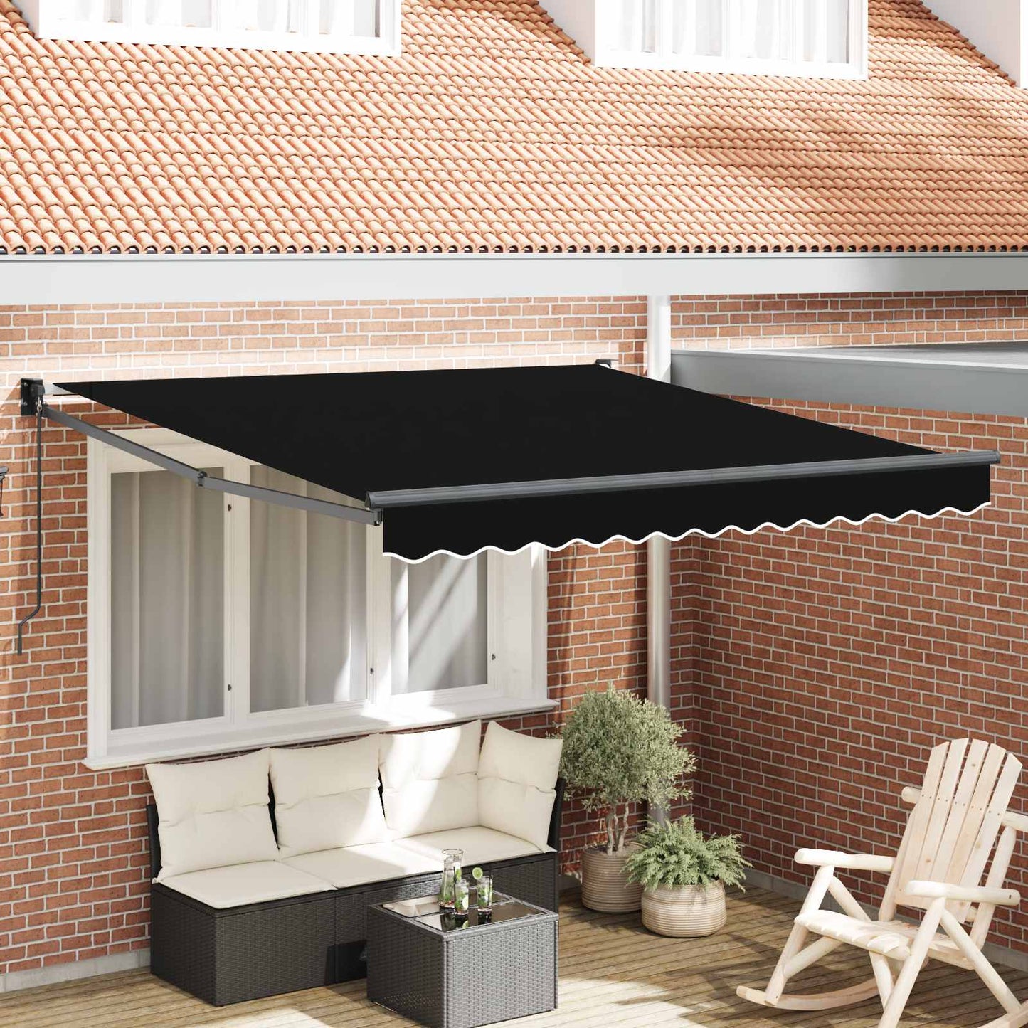Toldo Retráctil Negro 300 X 250 X 165 Cm_1