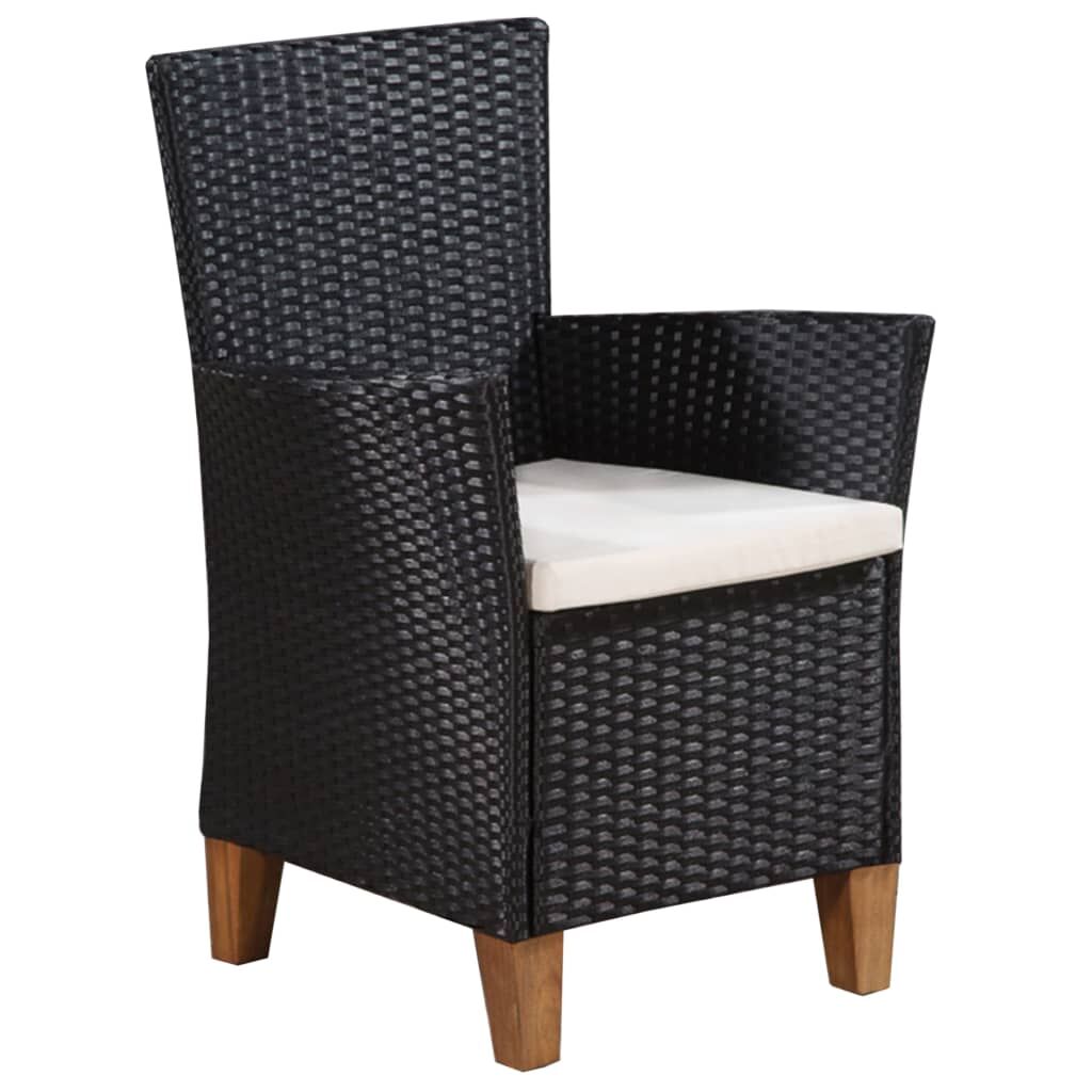 Vidaxl Set De Comedor De Jardín 5 Pzas Ratán Sintético Negro Y Marrón_3