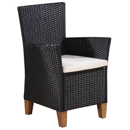 Vidaxl Set De Comedor De Jardín 5 Pzas Ratán Sintético Negro Y Marrón_3