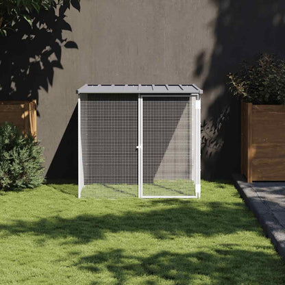 Vidaxl Jaula Gallinas Y Toldo Acero Galvanizado Gris Claro 103x98x90cm_1