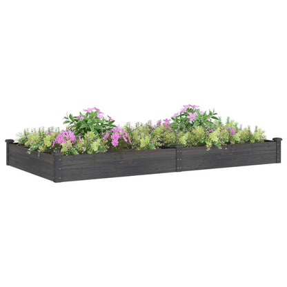Jardinera Arriate Con Forro Madera Abeto Gris 240x120x25 Cm_2