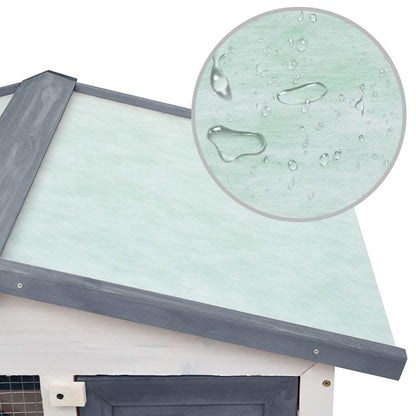 Vidaxl Jaula Conejera Con 3 Puertas Madera Gris_5