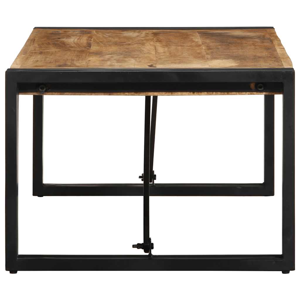 Mesa De Centro De Madera Maciza De Mango Rugosa 100x50x35 Cm_1