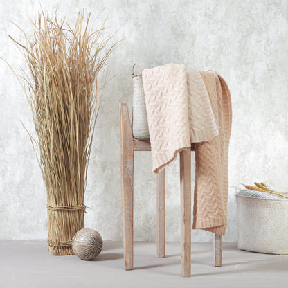 Manta De Lana Merino 75x100 Cm Beige_1