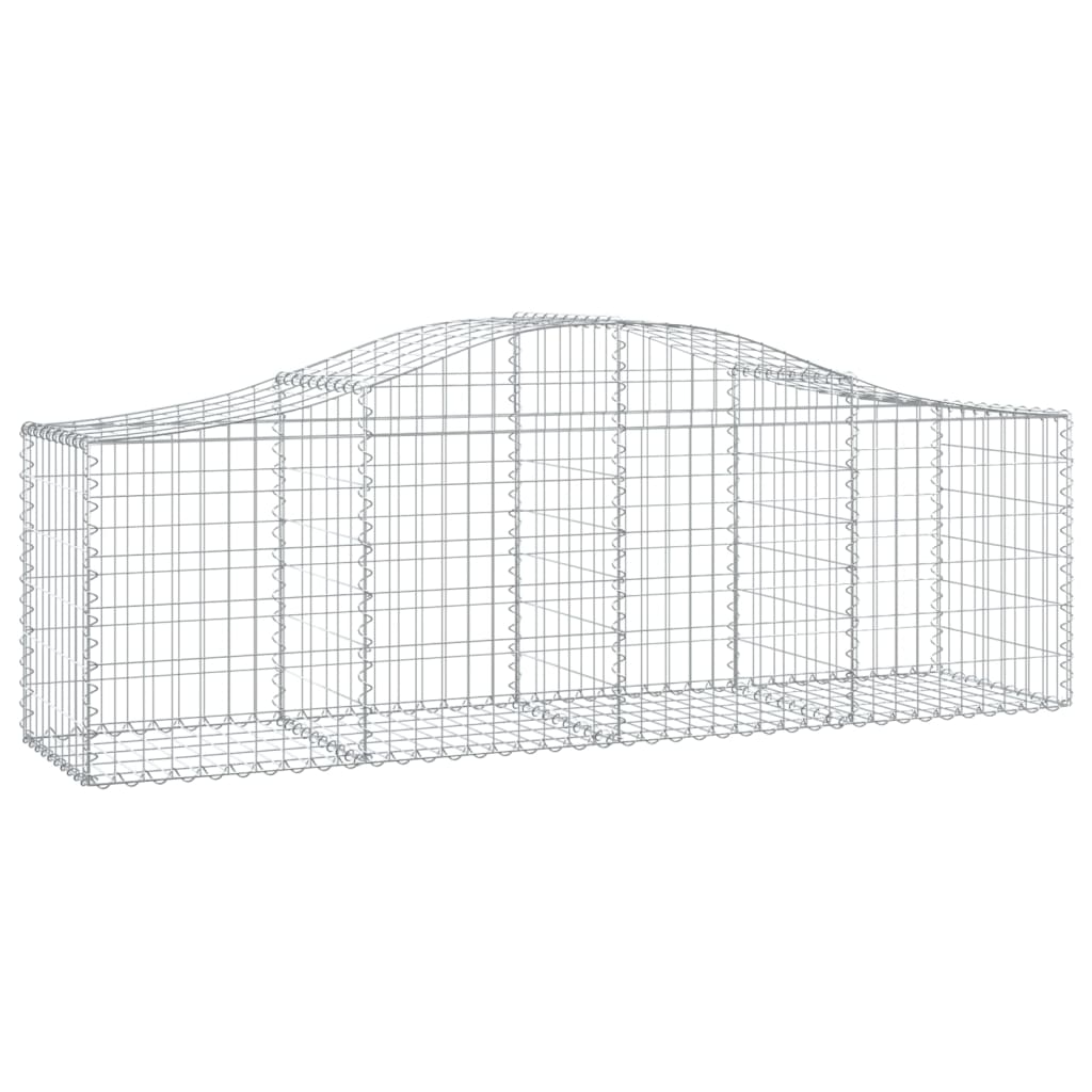 Cestas De Gaviones 15 Uds Forma De Arco Hierro 200x50x60/80 Cm_2