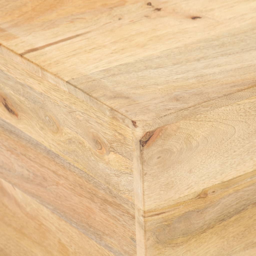 Mesa De Centro Forma De V Madera Maciza De Mango 66x66x30 Cm_3