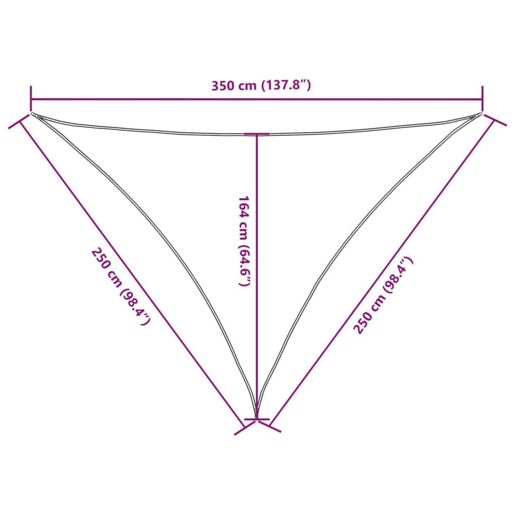 Vidaxl Toldo Vela Triangular Tela Oxford Gris Antracita 2,5x2,5x3,5 M_2