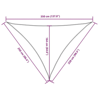 Vidaxl Toldo Vela Triangular Tela Oxford Gris Antracita 2,5x2,5x3,5 M_2