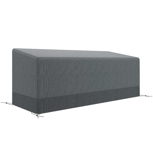 Outsunny Funda Protectora Para Muebles Jardín Tela Oxford 600d Impermeable Gris_0