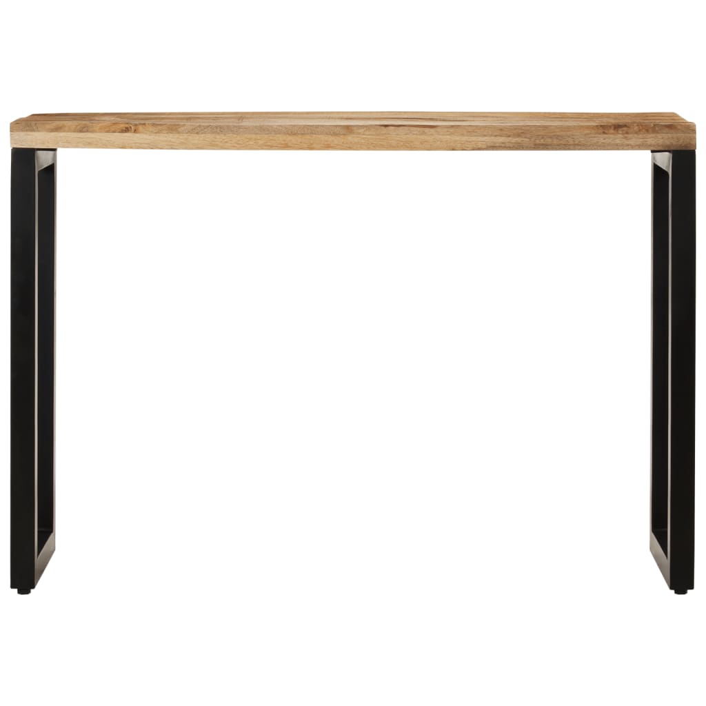 Mesa Consola Madera Maciza De Mango Rugosa 110x35x76 Cm_0