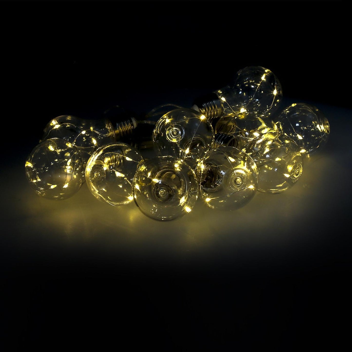 Guirnalda Solar 10 Bombillas / 50 Micro Leds Luz Calida. Bateria Recargable Uso En Exteriores / Interiores Ip44_1