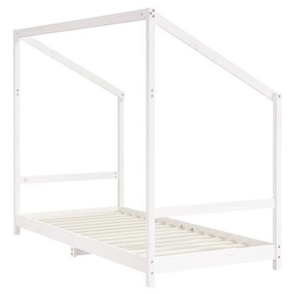 Vidaxl Estructura De Cama Para Niños Madera De Pino Blanco 90x200 Cm_5