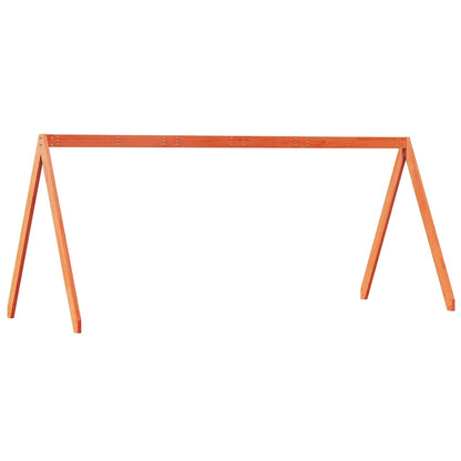 Techo De Cama Infantil Madera Maciza Marrón 199x80,5x88 Cm_5