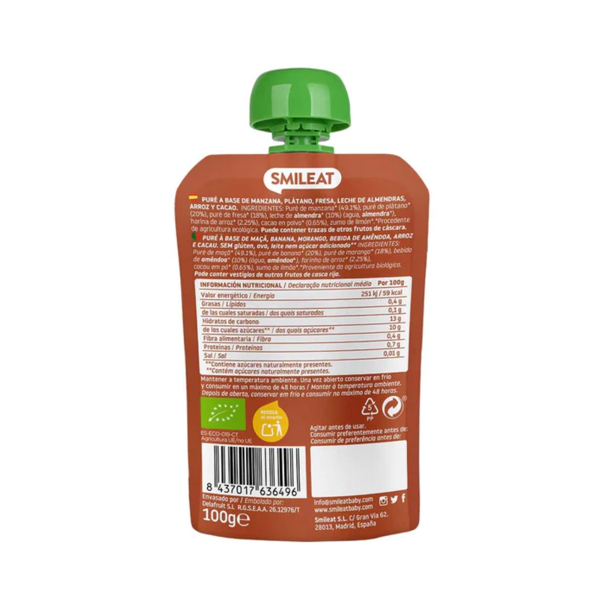 Pouch Almendra, Cacao y Fresa ECO Smileat, 100gr